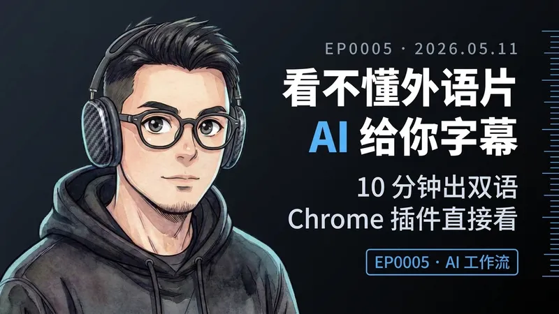 AI 字幕工作流 — 美区 Netflix 没字幕？让 Claude Code 帮我做一份