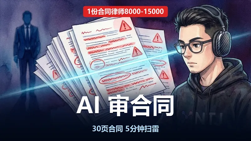 AI 审合同 — 一人公司怎么审 30 页跨境双语合同