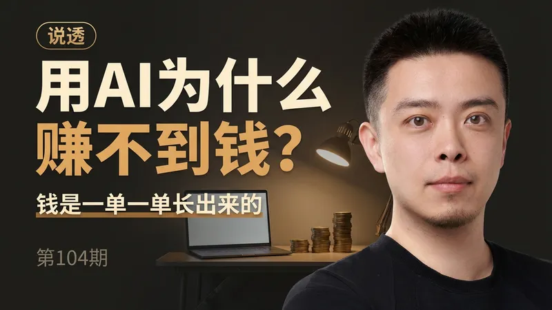 用AI为什么赚不到钱：钱是一单一单长出来的